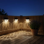 Solar Lights Outdoor Garden - Pack of 8 Outdoor Lights - Waterproof Night Light for Pathway, Patio, Deck, Fence - Solar Security Light with Dusk to Dawn Sensor - Outdoor Lighting
