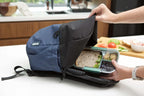 Stainless Steel Bento Lunch Box, 3 Compartments, Blue, 1300ml