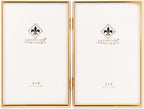 Lawrence Frames Hinged Simply Gold Metal Picture Frame, 4x6 Double