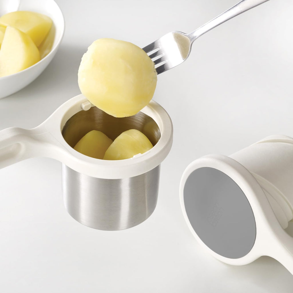 Helix Potato Ricer, Mashed and Vegetable Purees, BPA free, Stainless Steel, White/Grey, 24