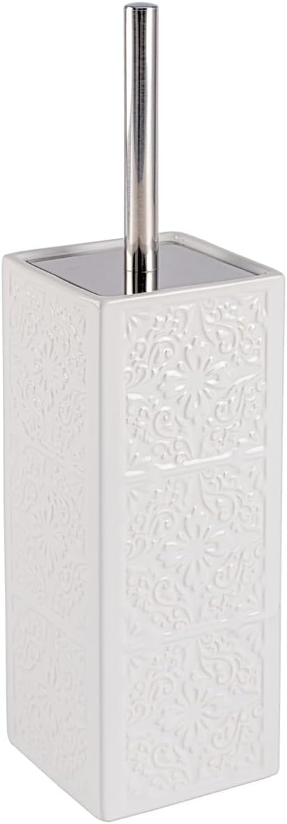 22651100 Toilet brush Cordoba White - toilet brush holder, closed form, Ceramic, 9.5 x 35 x 9.5 cm, White