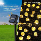 Solar Garden Lights Outdoor, 36ft 60 LED String Lights Waterproof, Solar Powered Crystal Ball Indoor/Outdoor Fairy Lights Decorative Lights for Garden, Patio, Yard, Parties (Warm White)