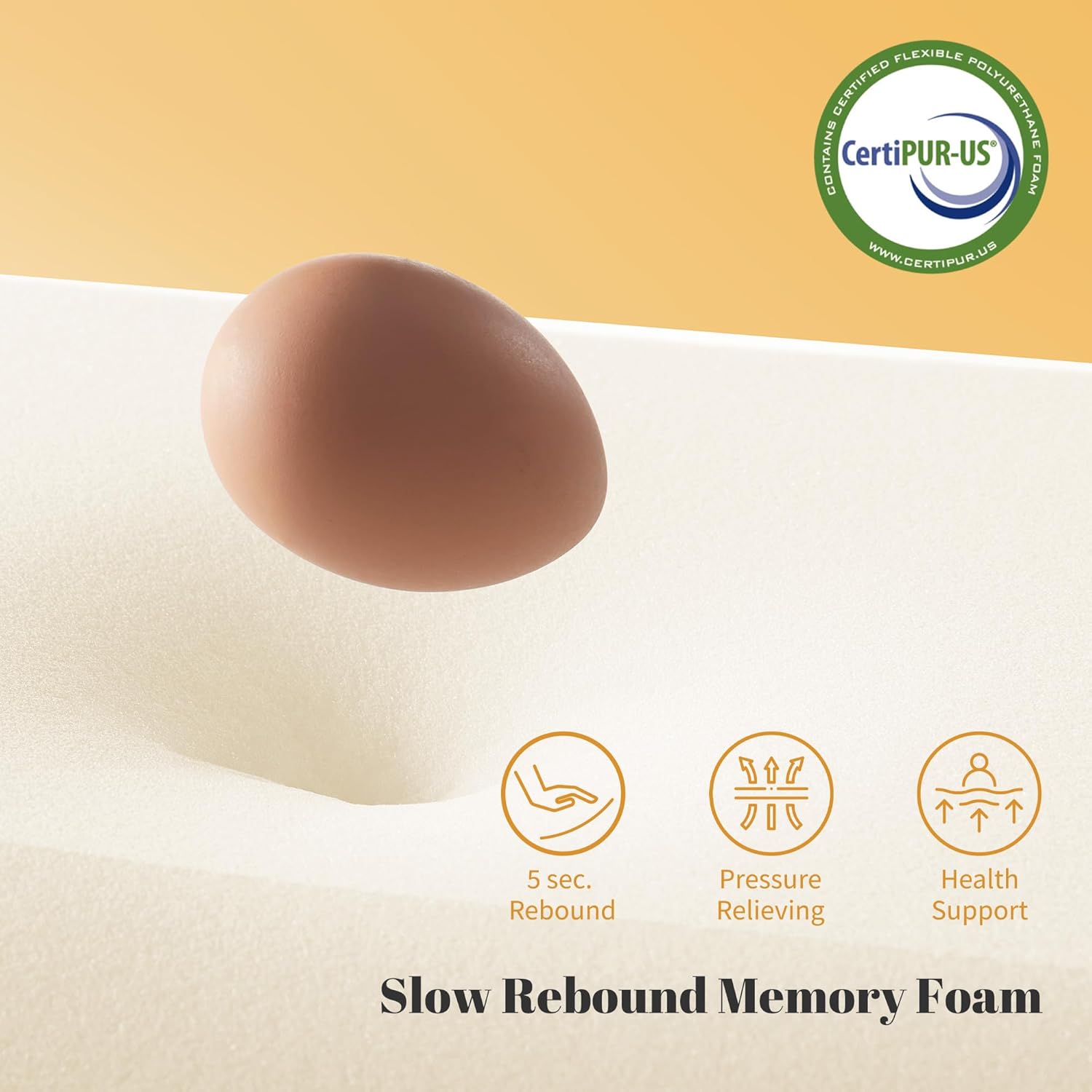 Contour Memory Foam Pillow Ergonomic Head Neck Support Pillows, Bed Pillow with 30% bamboo + 70% polyester Cover, for Side, Back, Stomach Sleepers, White 60×33×12/10cm