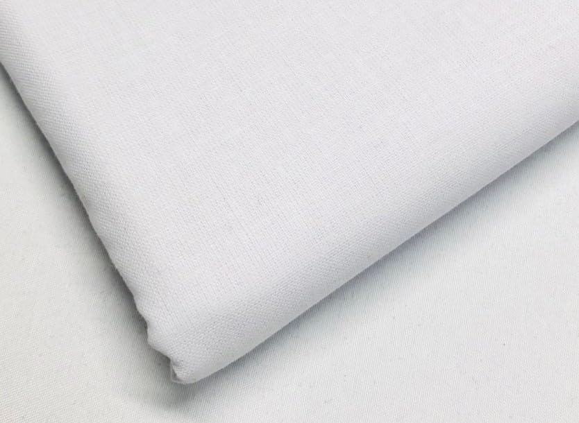 JMW. 100% Cotton Plain White Fabric - Extra Wide (150 CM), Soft, Durable Material - Ideal for Arts & Crafts, Dressmaking, Quilting, Sewing, Bedding, Pillowcases, Bunting