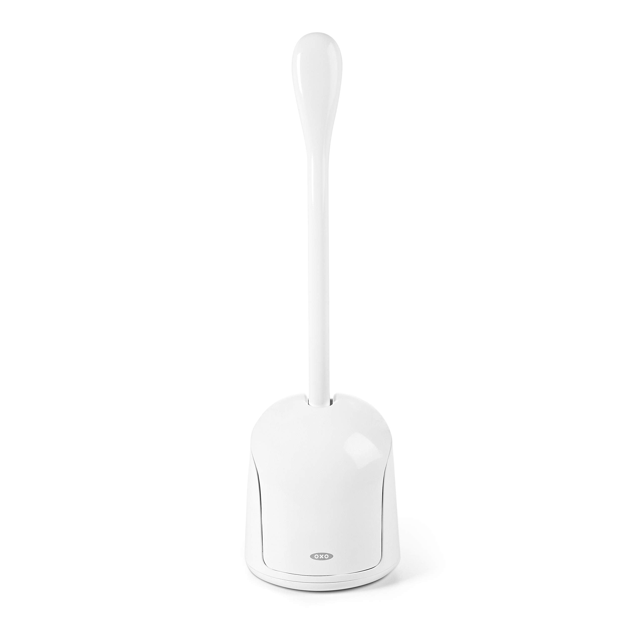 1281600 Good Grips Compact Toilet Brush & Canister-White, Inoxidable, 6" x 4-3/4" x 17-1/4" H Main image