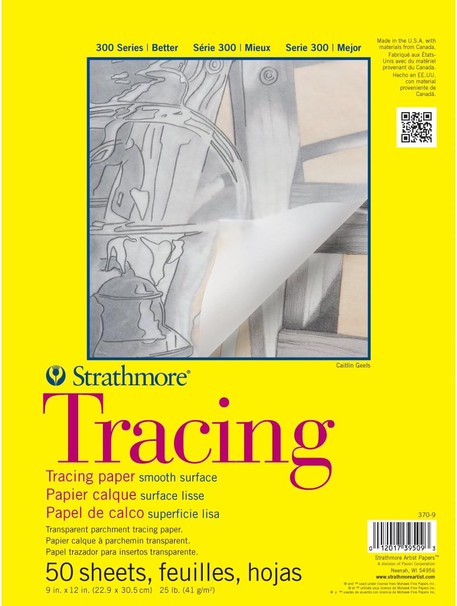 Pro-Art Tracing Paper Pad 11-inch x 14-inch, 50 Sheets, White