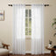 White Voile Curtains, 90 Drop 2 Panels Net Curtain for Windows, Rod Pocket Sheer Curtain Panel Voile Curtains for Living Room Kitcken Bedroom W56xL90 Inch(White, 142 x 228cm)