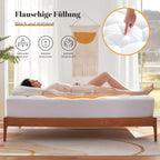 Single Mattress Topper, Extra Deep Poket 14.9 Inch/38cm, Super soft Quilted Small Mattress Protector, Machine Washable Bed Topper White, Single Bed 90x190cm