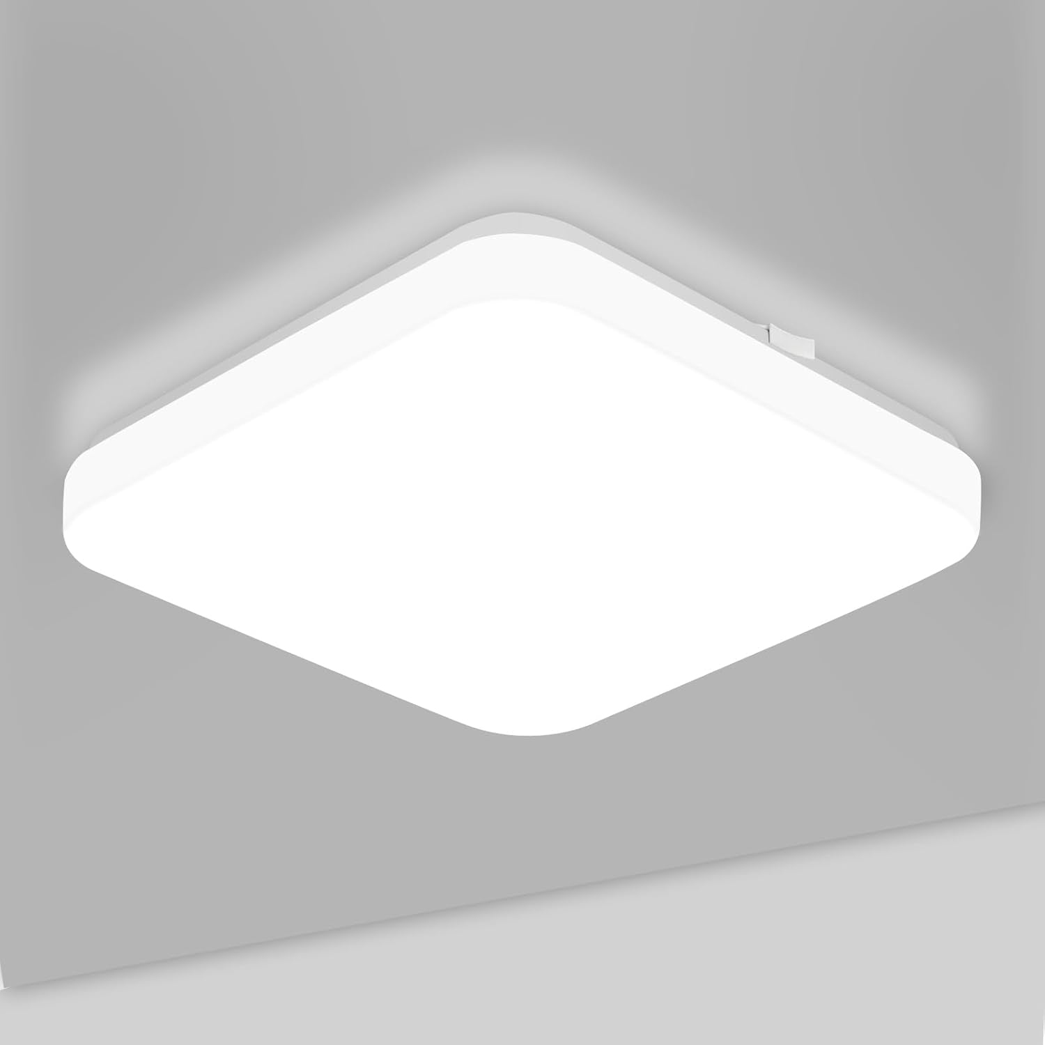 Ceiling Lights 24W, 2400lm Super Bright Square LED Ceiling Light, Daylight White 5000K, IP44 Waterproof Bathroom Light, for Office, Living Room, Bedroom, Kitchen, Hallway, Porch Main image