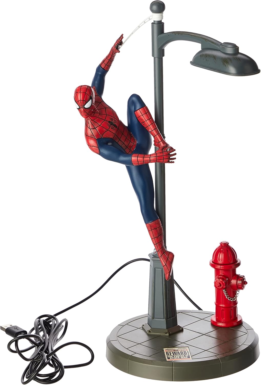Spider-Man Paladone | Marvel Spiderman Desk Lamp | Officially Licensed Disney Light | Marvel Streetlight Spotlight | Gift for Multiverse Fans | Avengers Desk Light | Peter Parker Table Lamp Main image
