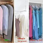 2PCS Dress Bags Covers Long Garment Covers Bag Dress Bag Long Dress Bags Covers Translucent with Zip Waterproof Dustproof Dress Covers Garment Bags Full Length(60 * 140cm)