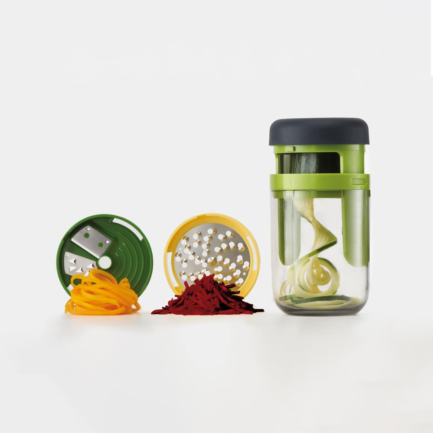 Spiro Hand Held Vegetable Slicer Spiralizer, Spaghetti Zoodle Zucchini Noodle Food Maker Spiraliser- Green, 24