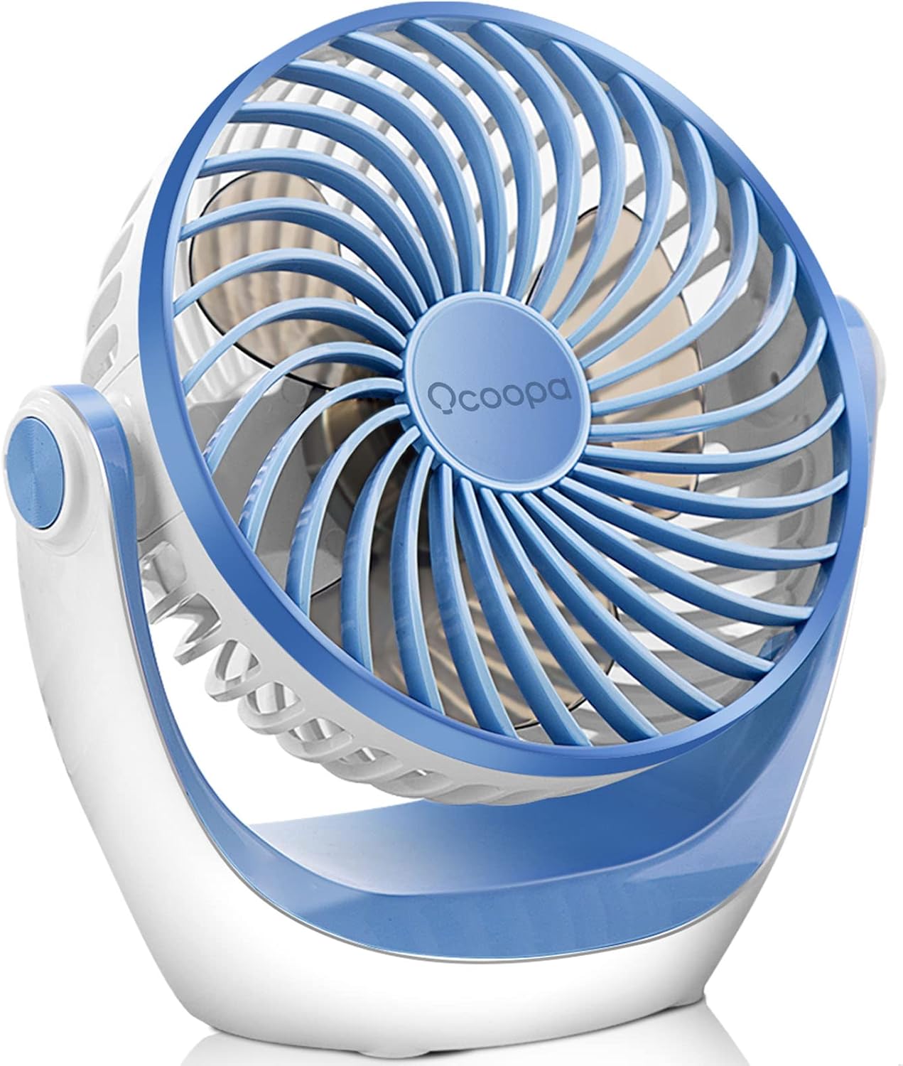 USB Desk Fan Table Fan with Strong Airflow & Quiet Operation, Portable Cooling Fan Speed Adjustable 360°Rotatable Head for Home Office Bedroom Table and Desktop