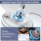 Ceiling Fans with Lights and Remote, 40W Retractable Modern Smart Ceiling Fan Upgraded Motor, 3 Colors 4 Wind Speeds, 3000-6500K Dimmable E27 Base LED Fan Light for Bedroom, Living Room