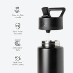 Kids Water Bottle with Straw | Insulated Stainless Steel Reusable Tumbler for Toddlers, Girls, Boys | Summit Collection | 415ml | Jurassic Jungle