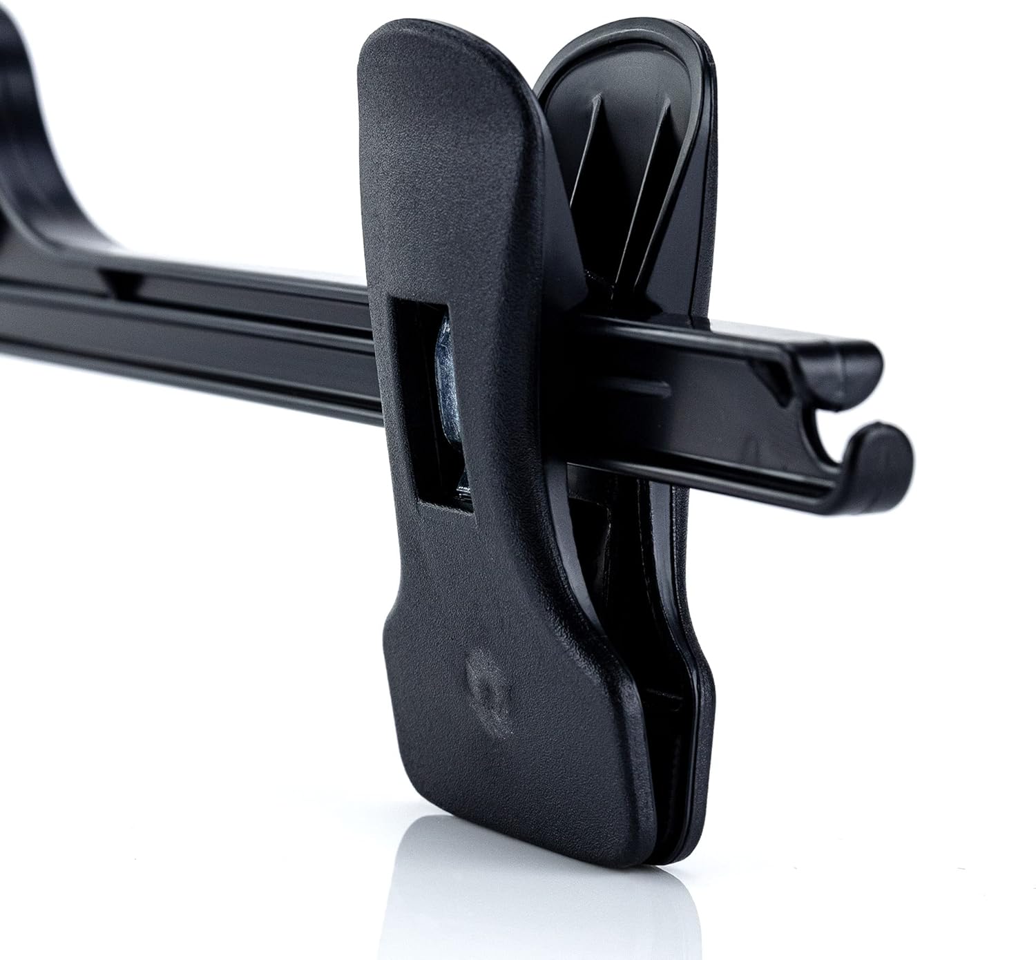 10 Black Plastic Trouser & Skirt Adjustable Clip Hangers – 35cm