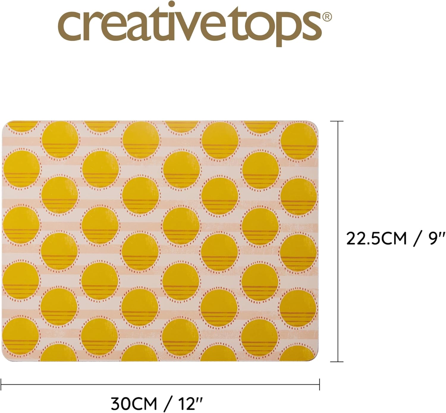Creative Tops Spots Print Set of 4 Premium Placemats, Heat, Slip, Stain-Resistant, Cork Back, Easy To Clean, Printed Kitchen and Dining Lightweight Placemats Secondary image