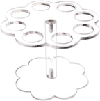 Anwangda Ice Cream Cone Holder Stand, 8 Holes Acrylic Ice Cream Stand, Reusable Detachable Transparent Acrylic Ice Cream Cone Holder for Party DIY(Transparent)