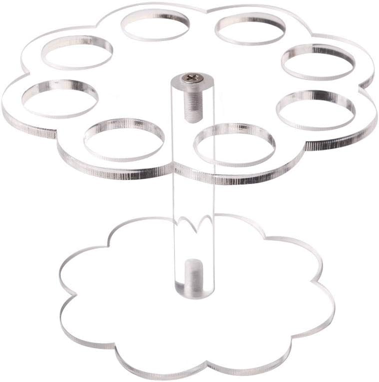 Anwangda Ice Cream Cone Holder Stand, 8 Holes Acrylic Ice Cream Stand, Reusable Detachable Transparent Acrylic Ice Cream Cone Holder for Party DIY(Transparent)