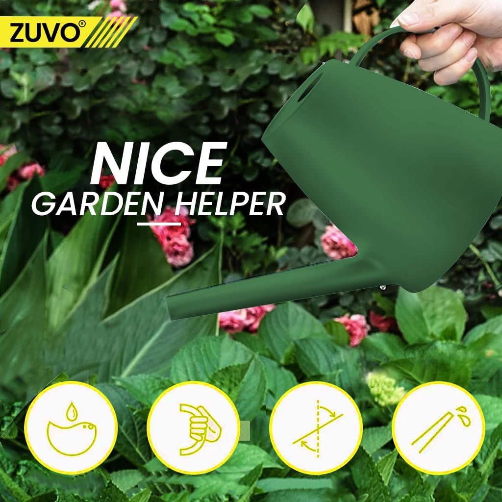 Watering Can Indoor 1.8 L - Perfect Gardening Tool for Watering Indoor Plants - 33.0 x 17.0 cm - Mini Watering Cans - Green - Zuvo