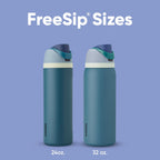 FreeSip Insulated Stainless Steel Water Bottle with Straw for Sports and Travel, Leak Proof, BPA-Free, 945ml, Denim