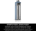 Thirsti Water Bottle and Flask 700 ML With Leak-Proof Lid, Designed For Carbonated, Hot & Cold Drinks, Ideal For Travel & Sports, Triple Insulated, Stainless Steel Bottle, Blue, DW2401EUUKBL