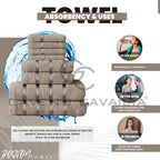 Gaveno Cavailia Luxurious 8 Pack Boston Towel Bale Set ( 4 Face, 2 Hand and 2 Bath), Cotton, Silver