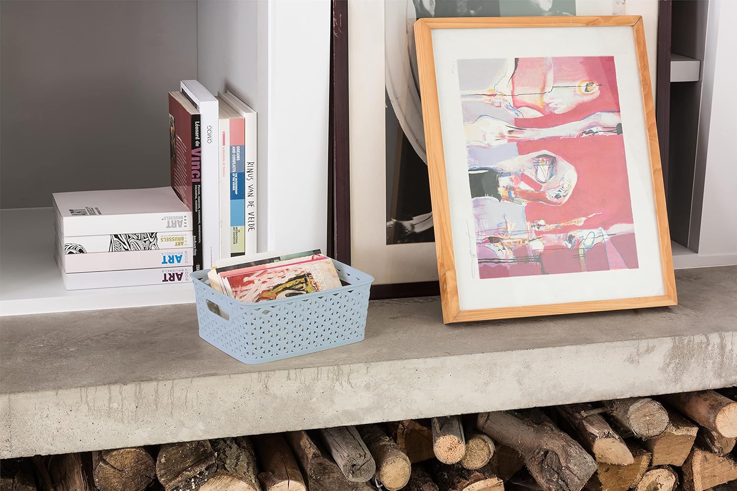 My Style Small Rectangular Storage Basket 4L - Blue (Pack of 4)