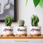 Buioata New Home Gifts, 'Home Sweet Home' Succulent Pots, House Warming Gifts for Couple, Housewarming Gifts for Friends Neighbor