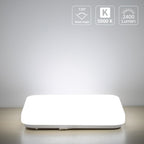 Ceiling Lights 24W, 2400lm Super Bright Square LED Ceiling Light, Daylight White 5000K, IP44 Waterproof Bathroom Light, for Office, Living Room, Bedroom, Kitchen, Hallway, Porch