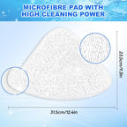 Washable Steam Mop Head Replacement Compatible with Vileda Steam Mop Plus, Triangular White Refills for Vileda Steam Mop Replacement Pads, for Vileda Mop Head Replacement (3-Pack)