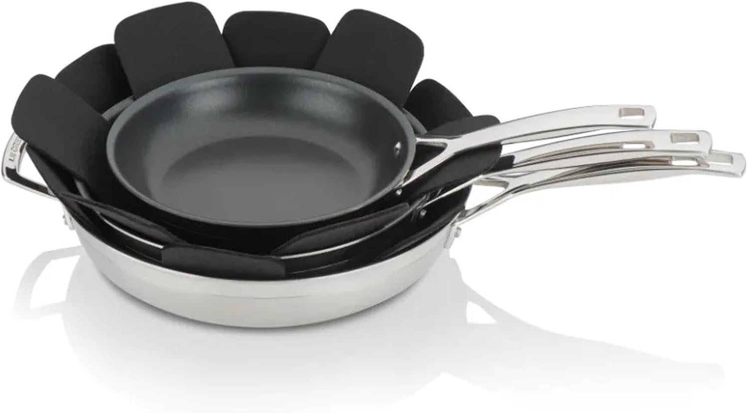 6 Piece Pot Pan Protectors for Stacking, Larger Thicker Saucepan Protectors of 3 Sizes, Adjustable Felt Thermal Insulation Mat, Anti-Skid Reusable Kitchen Accessories
