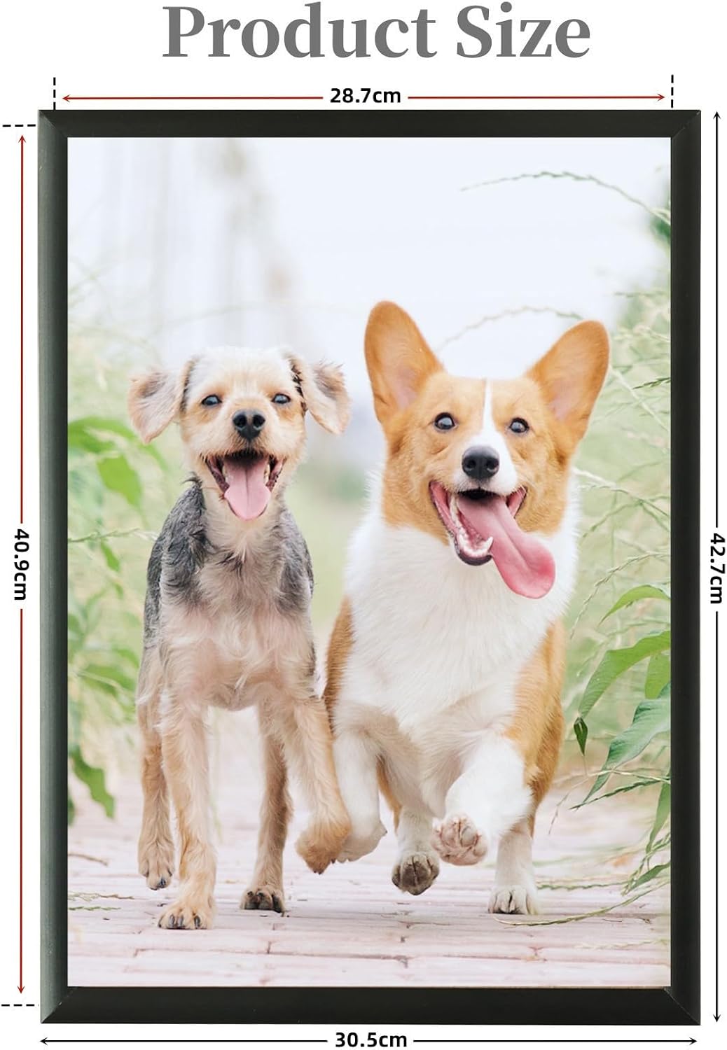 A3 Black Aluminium Photo Frame,3 Pack-29.7x42cm Picture Frame Plexi-Glass,Certificate Frame for Wall Mount or Table Top Display,Set of 3 Secondary image