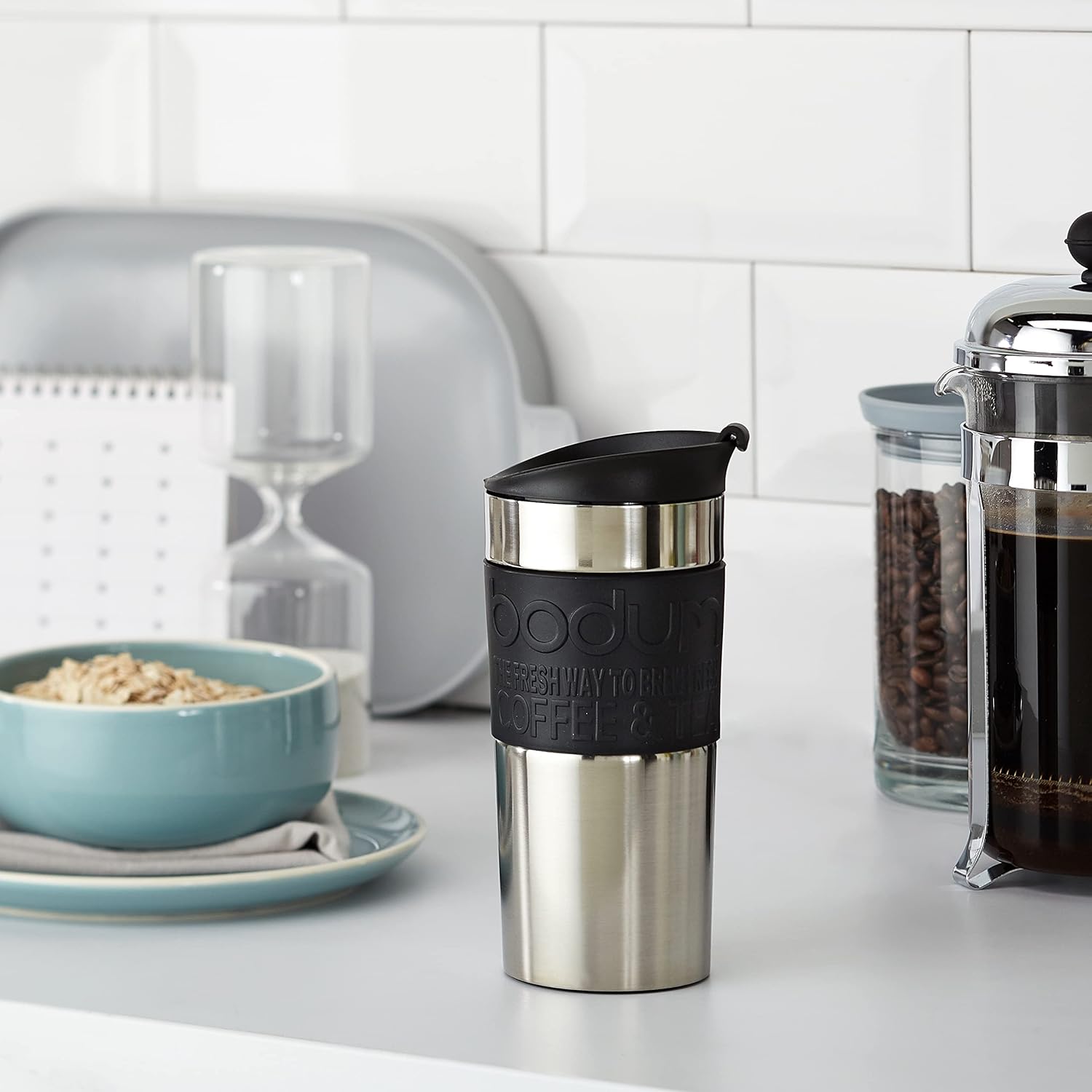 11068-01 Travel Mug Vacuum with flip top lid, Black, Small, 0.35 l, 12 oz, Pack of 1
