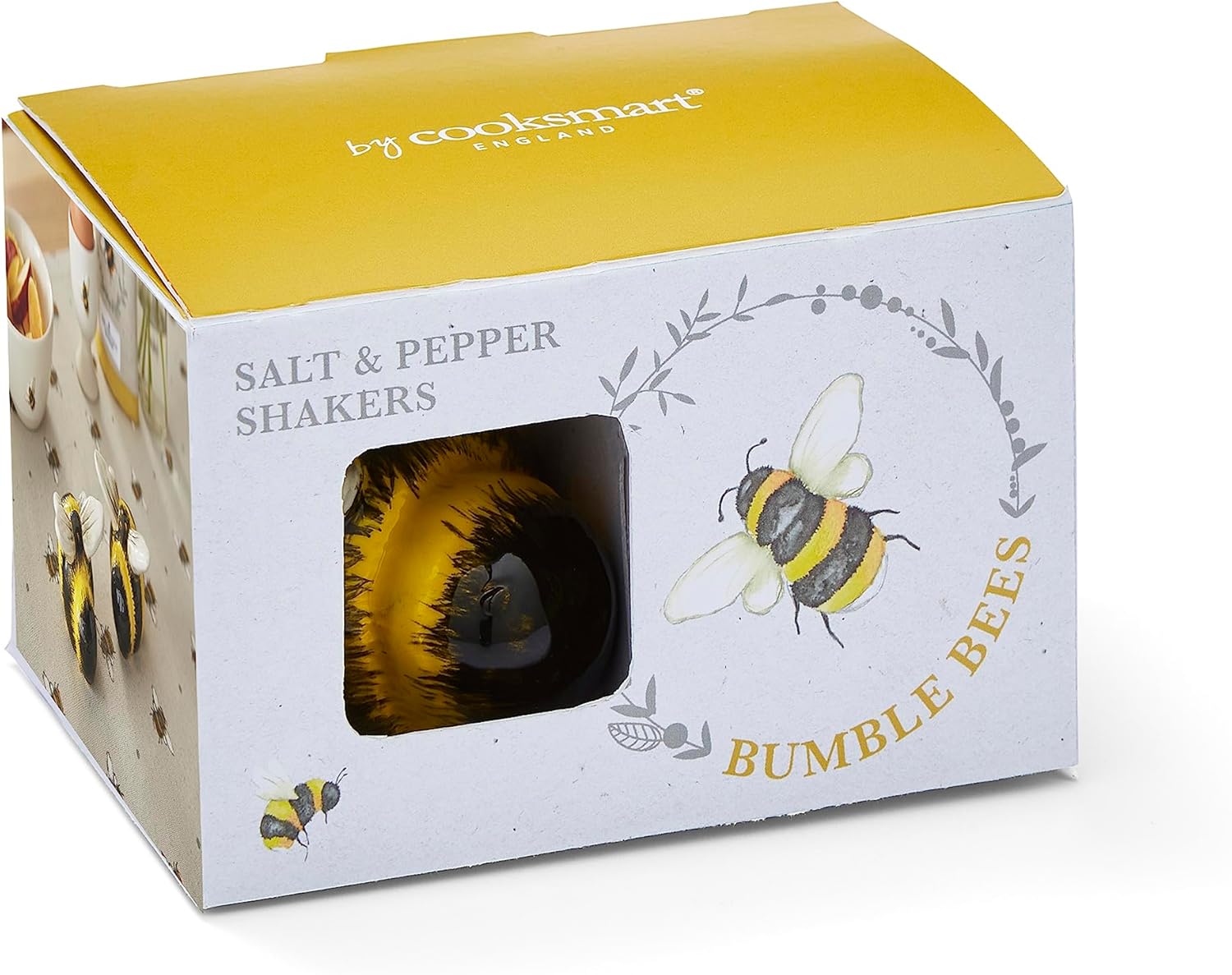 British Designed Salt and Pepper Sets | Salt and Pepper Pots to Suit All Kitchens | Salt and Pepper Shaker for Everday Use - Bumble Bees Secondary image