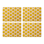 Creative Tops Spots Print Set of 4 Premium Placemats, Heat, Slip, Stain-Resistant, Cork Back, Easy To Clean, Printed Kitchen and Dining Lightweight Placemats
