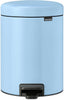 NewIcon Pedal Bin 5L - Small Waste Bin for Bathroom or Toilet - Soft Closing Lid - Light Pedal Operation - with Removable Inner Bucket - Non-Slip Base - Dreamy Blue - 21 x 27 x 29 cm