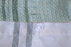 Waffle Green Check Reversible Duvet Cover Quilt Pillow Cases Bedding Set Soft Easy Care- Double (200cm x 200cm
