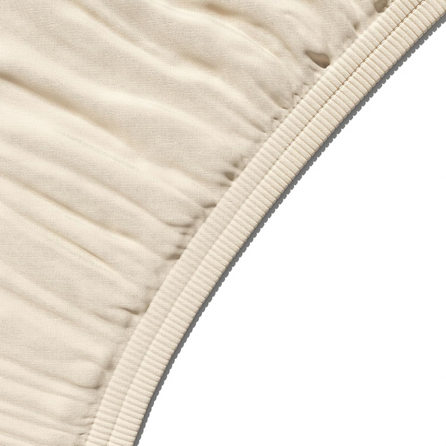 Bedding Soft Microfibre Super King Fitted Sheet with 12 inch (30 cm) Deep Pocket, 180 x 200 cm, Beige