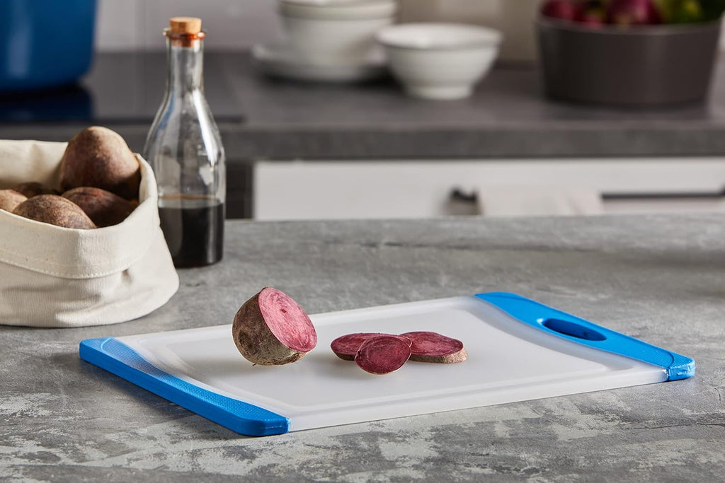 Polyethylene Reversible Cutting Board, 35 cm x 24 cm - Blue