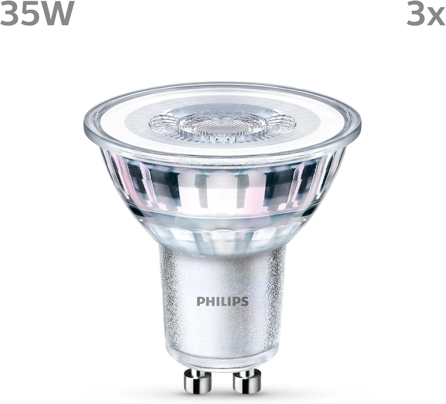 LED Classic Spot Light Bulb 3 Pack [Cool White 4000K - GU10] 35W, Non Dimmable. for Home Indoor Lighting