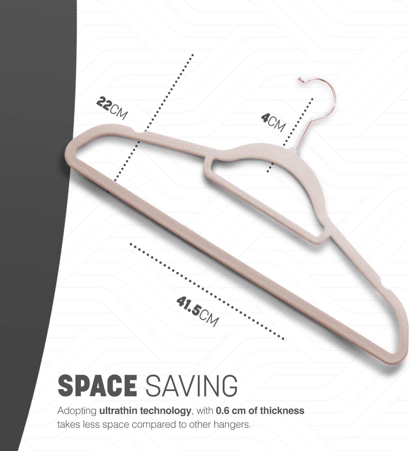 Velvet Hangers 20 Pack - Non-Slip Clothes Hangers with Tie Bar & 360° Hook - Durable & Sturdy, Space-Saving Wardrobe Organisers for Suits, Jackets & Clothes- Home Storage Solution (Blush Pink)