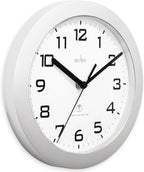 74367 Peron Radio Controlled Wall Clock, Silver, 23 cm l x 23 cm w