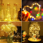12 Pack 3 Modes LED Fairy Lights Battery Operated, 2M 20LED Mini String Lights Battery Powered IP65 Waterproof Silver Wire Small Fairy Lights Indoor Outdoor for Jars, Christmas, Party, Bedroom