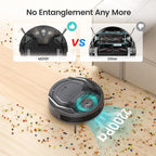 M210P Grey Robot Vacuum Cleaner Remote Control, Small Robot Robotic Vacuum 7.8cm Thin 28cm DIA, 2200 Pa Suction, Alexa Voice Control Self-Charging Robotic Vacuum Ideal for Pet Hair Hard Floor