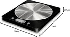 1036 BKSSDR Digital Kitchen Scale – Cooking & Baking Scales for Food Weight, Stainless Steel Weighing Platform, 5KG Capacity, Tare Function, Large LCD Easy Read Display, Measure Liquids, Black