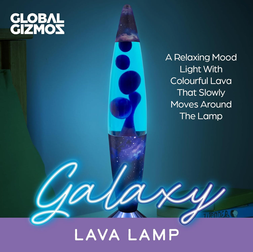 49009 Galaxy Lava Lamp/Matte Pattern Base/Retro Nostalgia/Relaxing Mood Light / 16 Inch Height
