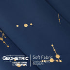 Curtains, Eyelet Blackout Curtains, Gold Constellation Printed Thermal Insulated Curtains for Boys Bedroom, 52 x 63 Inch(Width x Length), Navy Blue, 2 panels