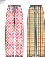 Simplicity Sewing Pattern 1563: Misses' Men's and Teens' Sleepwear, Size A, Paper, White, A (XS-S-M-L-XL)
