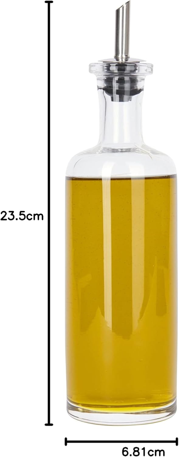 World of Flavours Italian Vinegar Bottle/Oil Pourer, Glass, Classic Design, 45 ml